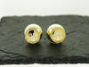Gold Vermeil CZ Monogram Double Pearl Earrings