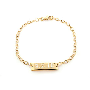 Gold Vermeil Bar Link Bracelet