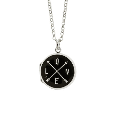 Love Arrow Locket Necklace