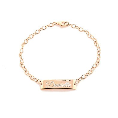 Rose Gold Bar Link Bracelet