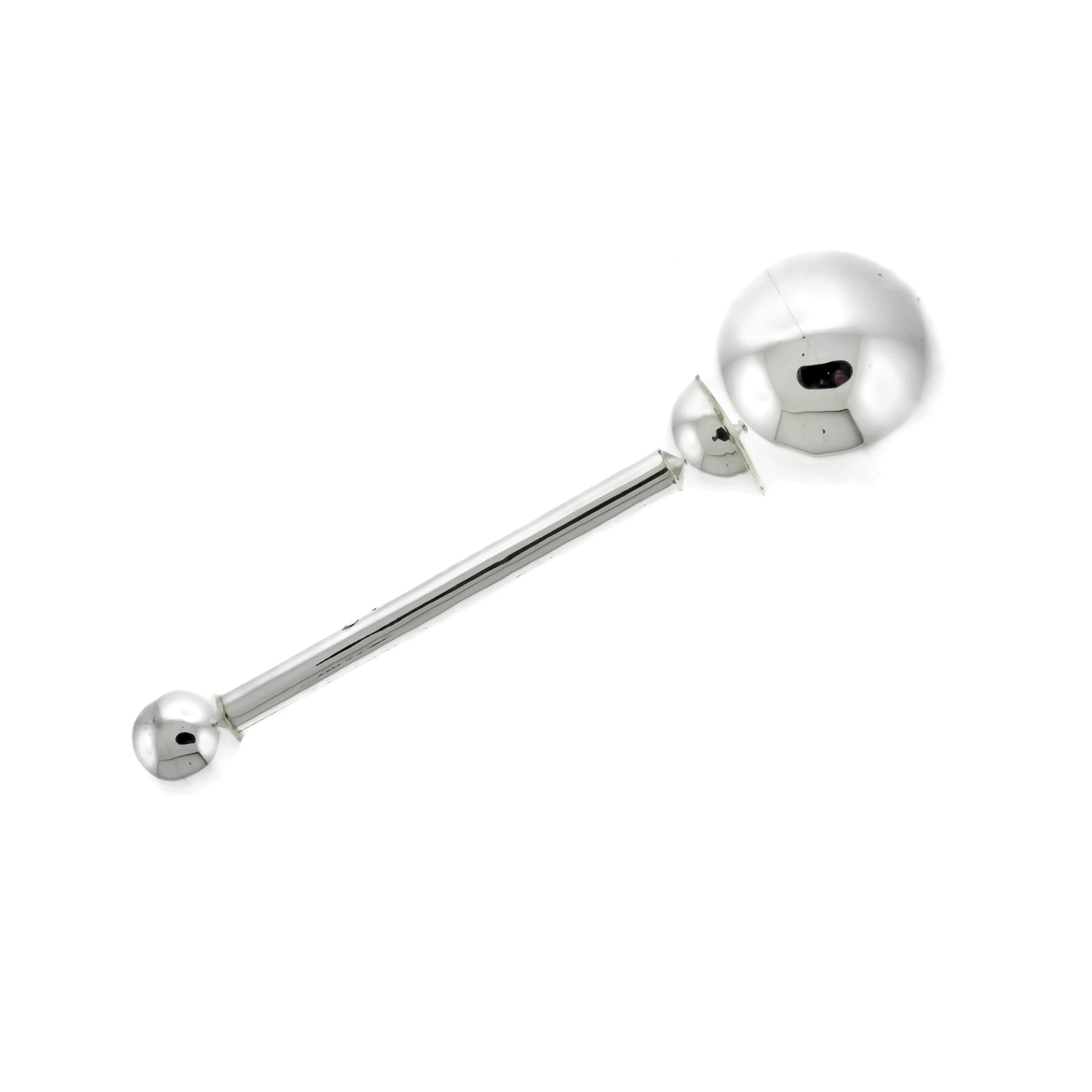 Sterling Silver Plain Chime Rattle