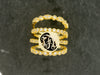 Gold Vermeil Art Deco Stacking Monogram Ring