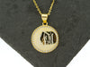 Gold Vermeil Round CZ Monogram Necklace