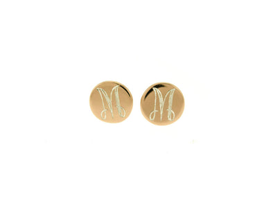 Rose Gold Baby Mini Monogram Stud Earrings