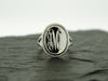 Oval Rope Nautical Monogram Ring