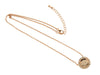 Rose Gold Pearl Halo Monogram Necklace