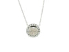 Silver Pearl Halo Monogram Necklace