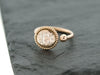 Rose Gold Round Rope and Bead Cuff Ring
