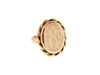 Rose Gold Oval Scalloped Monogram Ring