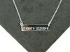 Sterling Knot Coordinates Bar Necklace