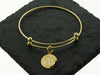 Gold Vermeil Slide Stretch Charm Bangle Bracelet
