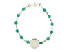 Turquoise and Bead Monogram Bracelet